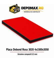 Placa BOND Rosu 3020 3mm, 1500x4050mm, aluminiu 0.2mm